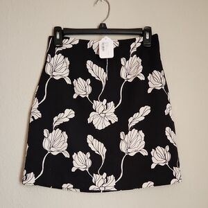 Adam Lippes B&W Floral Skirt W/ Defects
